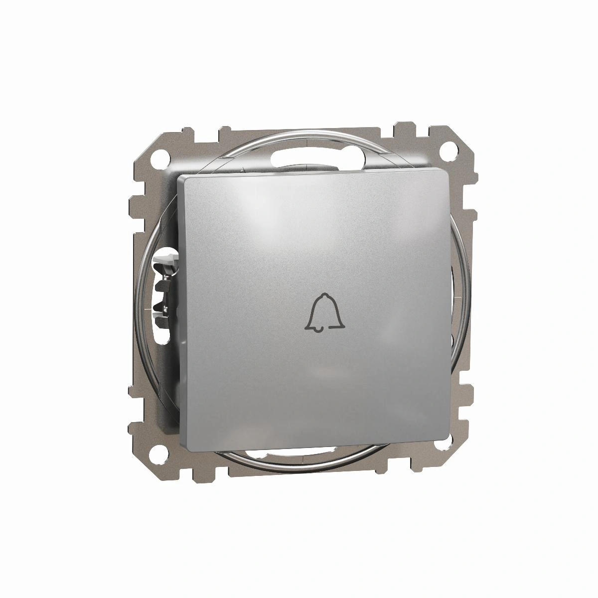 SEDNA DESIGN przycisk dzwonek, srebrne aluminium