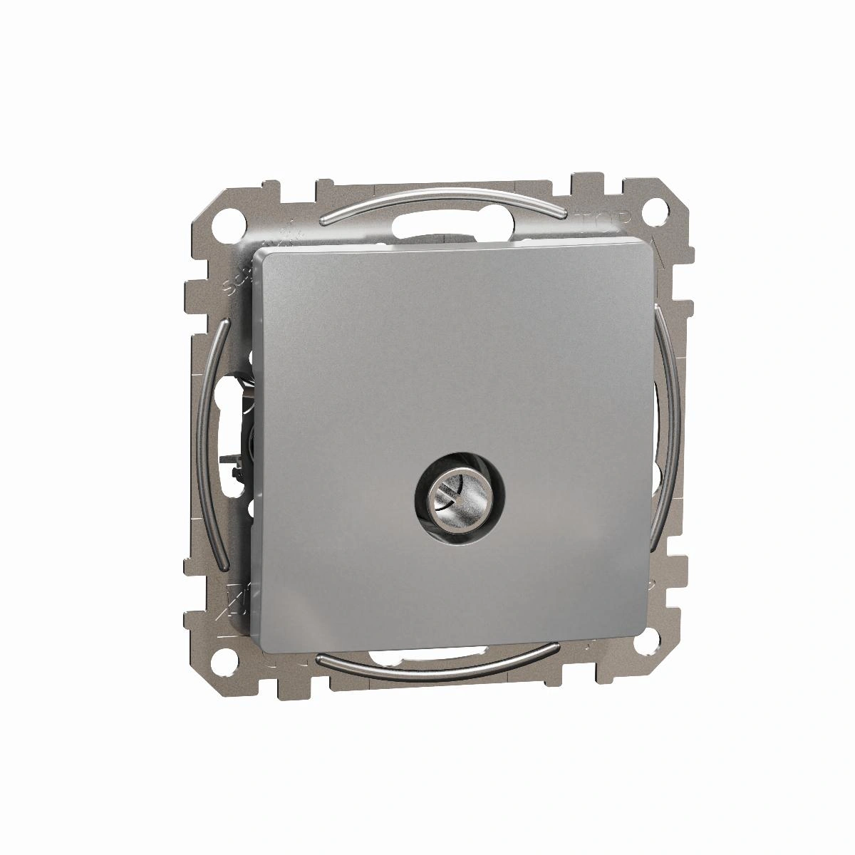SEDNA DESIGN gniazdo TV końcowe (4dB),srebrne aluminium