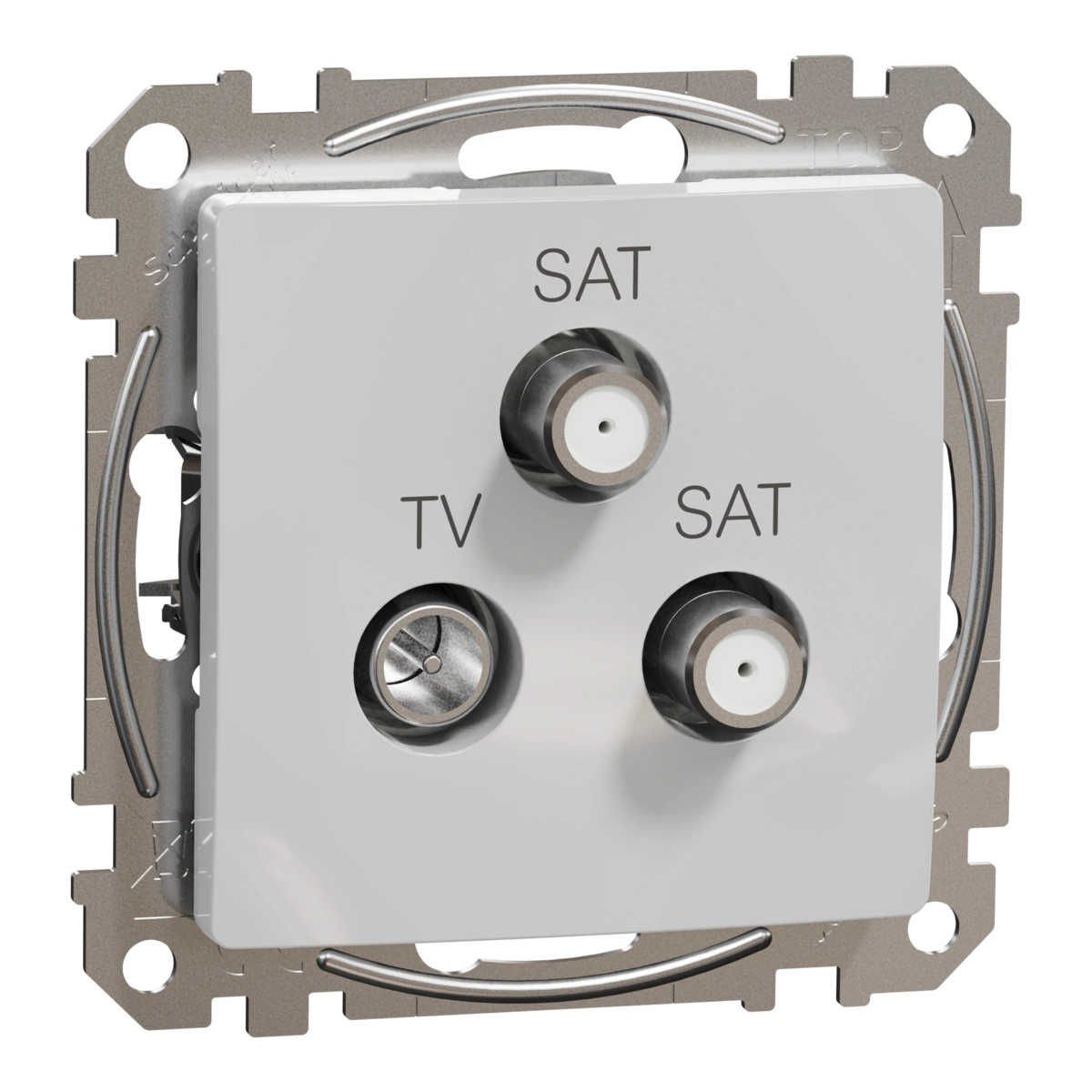 SEDNA DESIGN gniazdo TV/SAT/SAT końcowe (4dB), srebr.alu