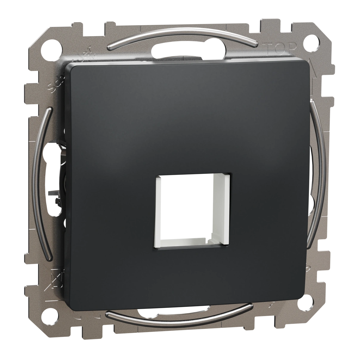 SEDNA DESIGN Płytka centralna Keystone (HDMI, RJ45), czarny antracyt