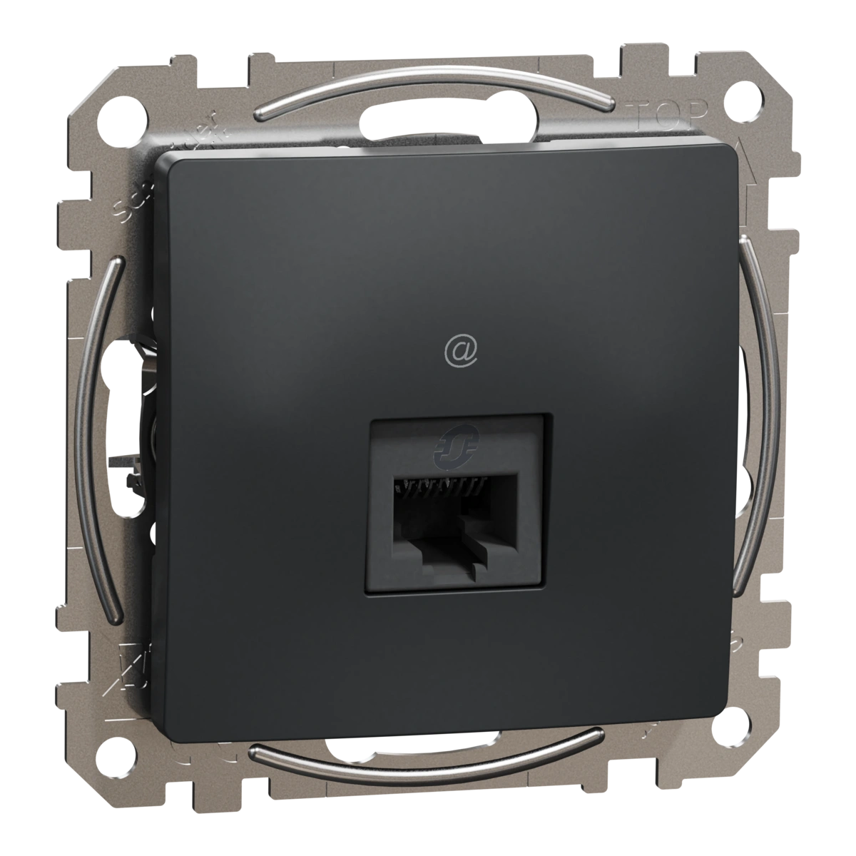 SEDNA DESIGN gniazdo komputerowe RJ45 kat.5e UTP, czarny antracyt