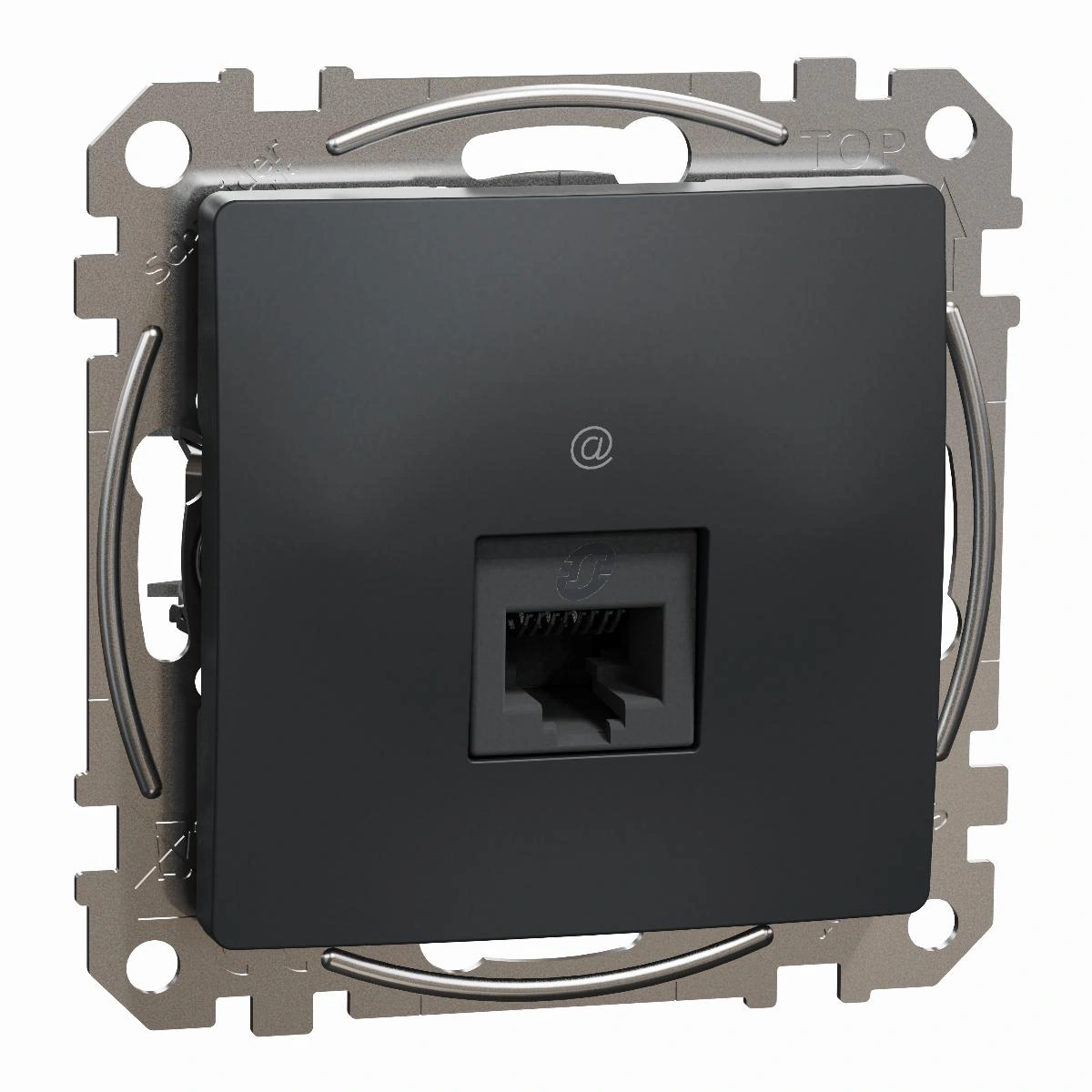 SEDNA DESIGN gniazdo komputerowe RJ45 kat.6 UTP,czarny antracyt