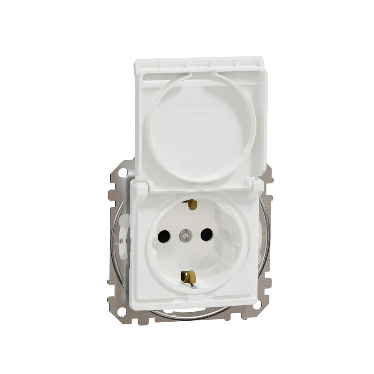 SEDNA DESIGN gniazdo SCHUKO z przesłonami IP44, białe