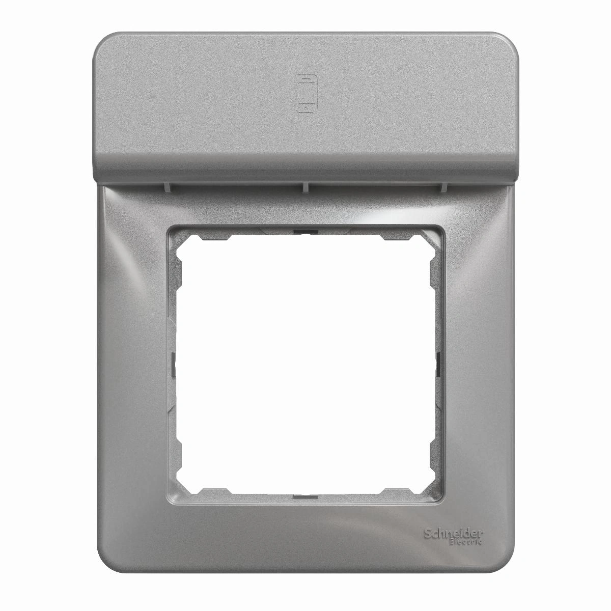 SEDNA DESIGN ramka 1-krotna z półką na tel., s. aluminium