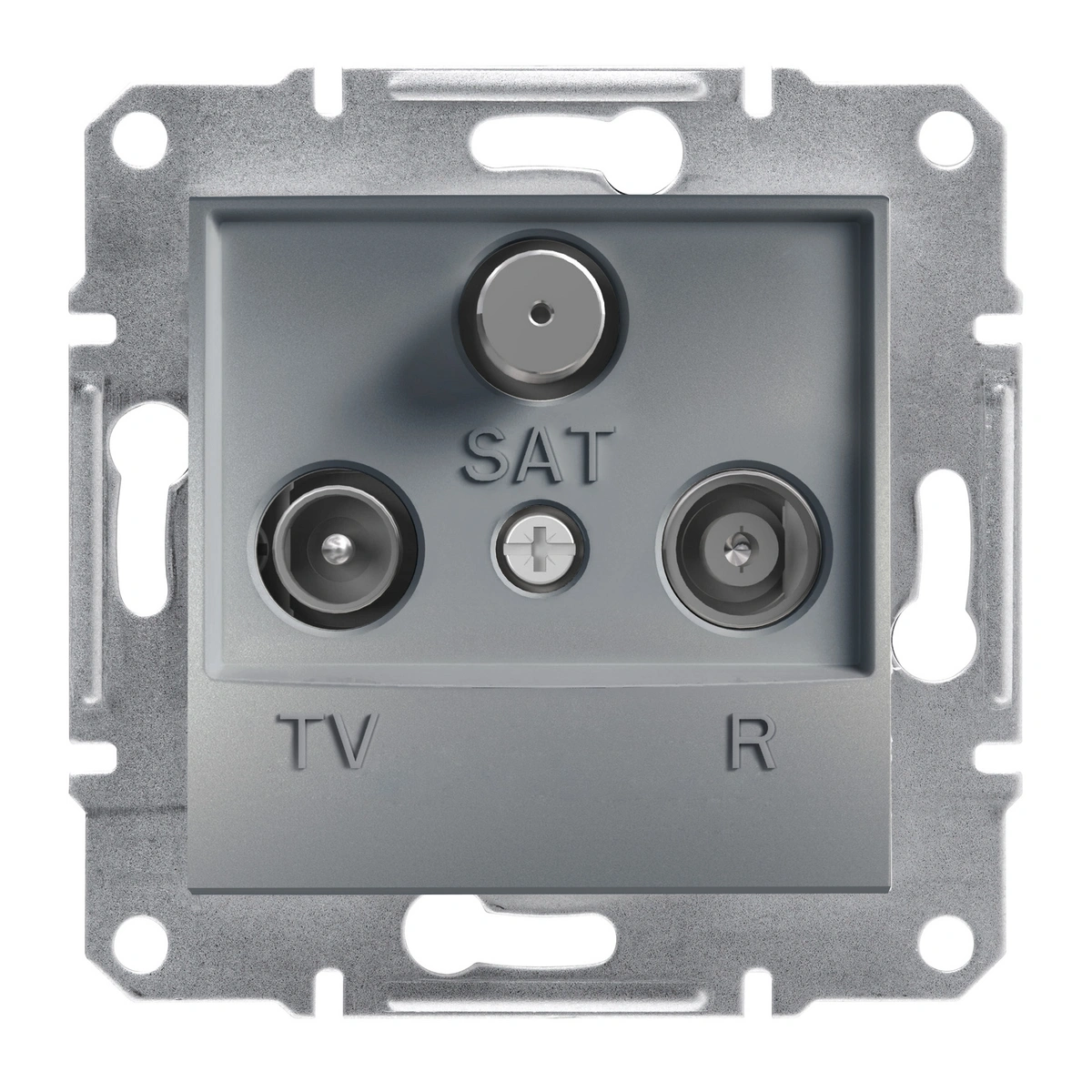 ASFORA gniazdo R-TV-SAT końcowe (1dB) b/r, stal