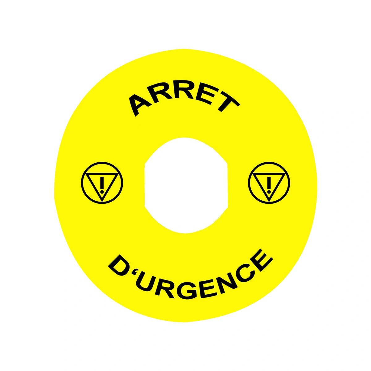 Harmony XB4 Etykieta do ESTOP "ARRET D'URGENCE" żółta