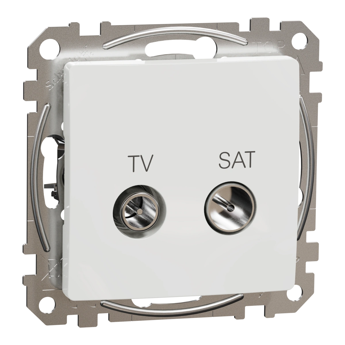 SEDNA DESIGN gniazdo TV/SAT przelotowe (10dB),białe