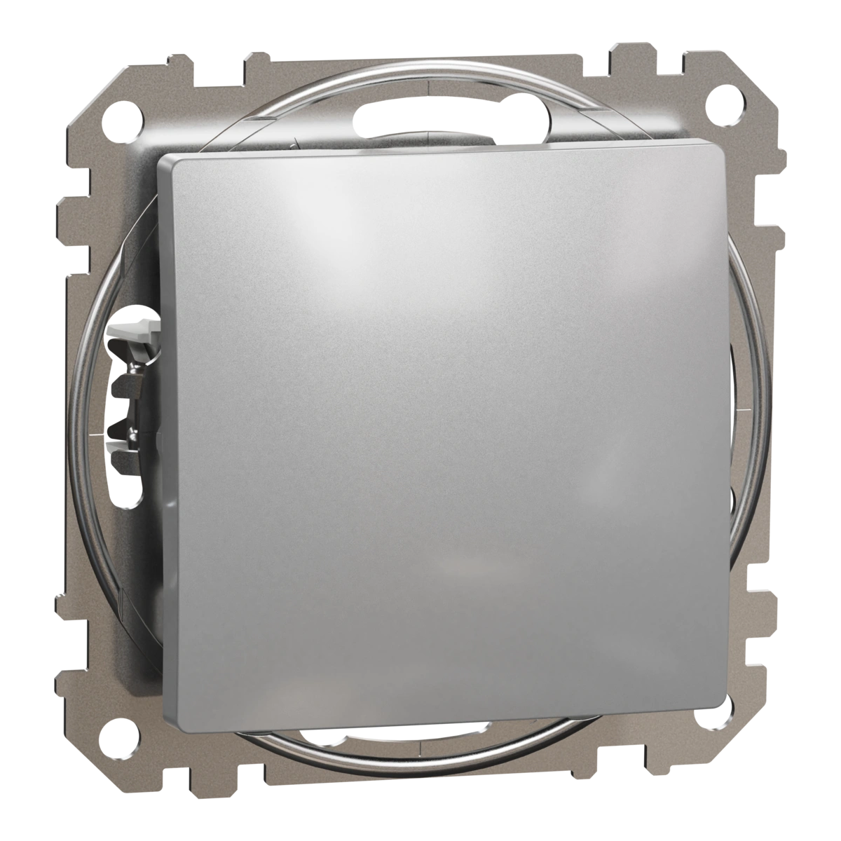 SEDNA DESIGN łącznik schodowy 16AX, srebrne aluminium