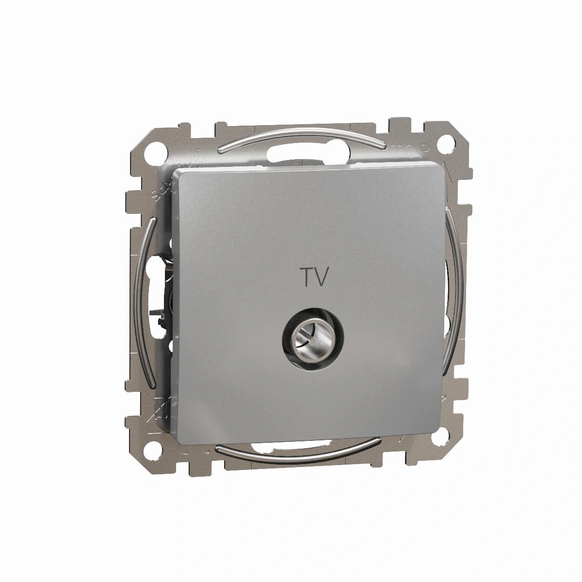 SEDNA DESIGN gniazdo TV przelotowe (7dB),srebrne aluminium