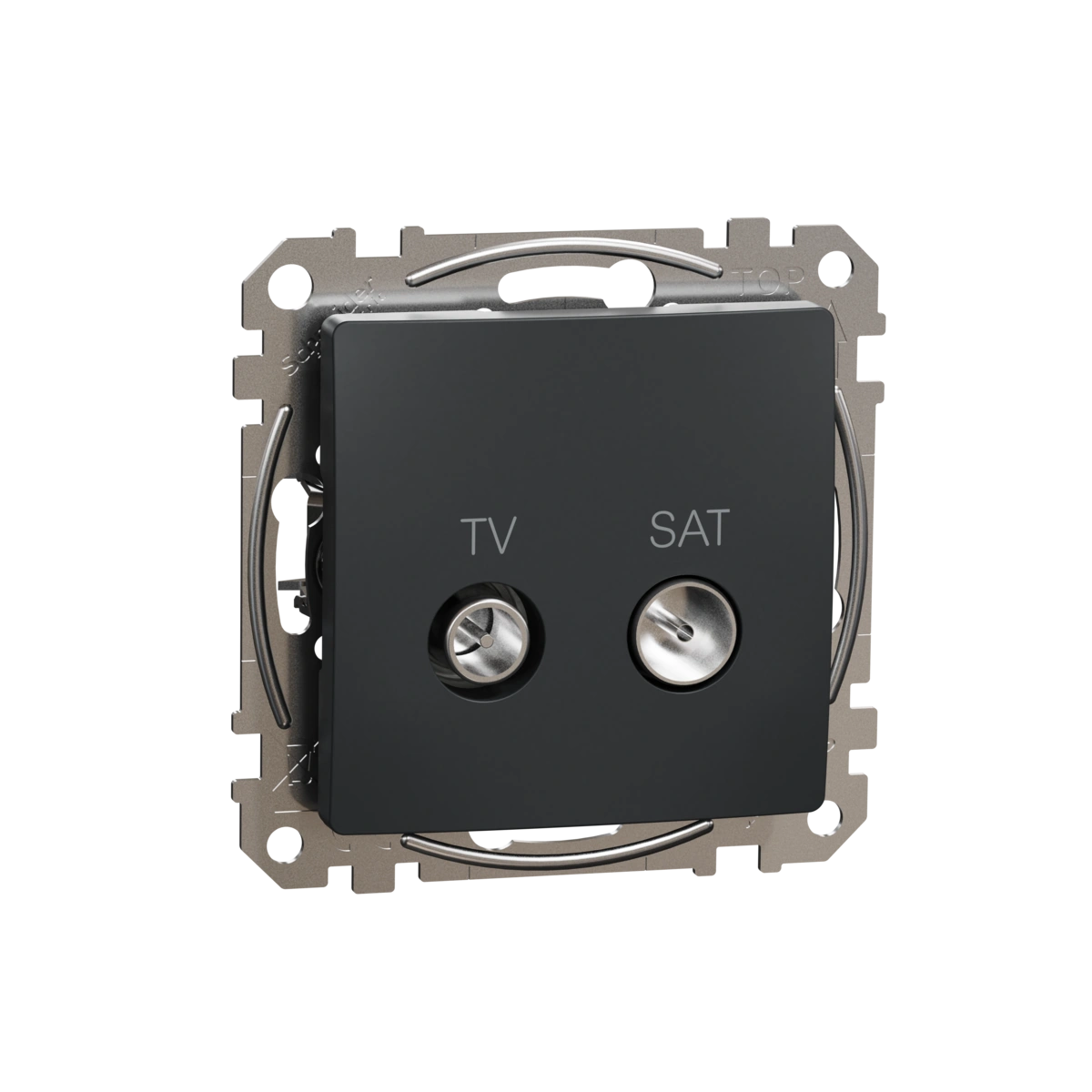 SEDNA DESIGN gniazdo TV/SAT końcowe (4dB),czarny antracyt