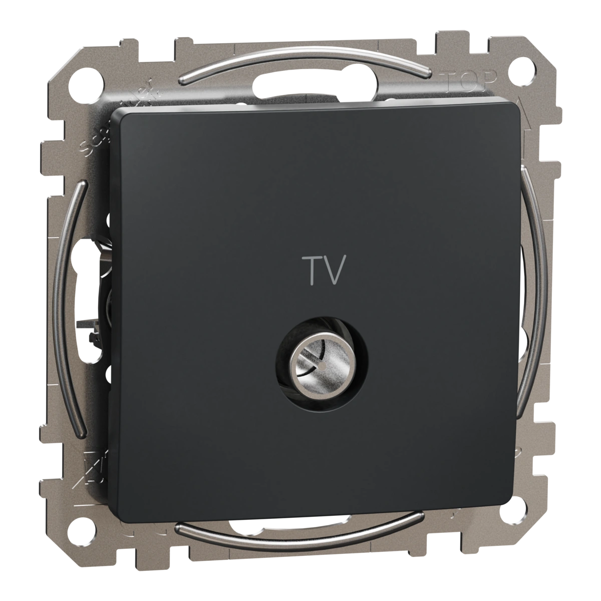 SEDNA DESIGN gniazdo TV przelotowe (10dB), czarny antracyt