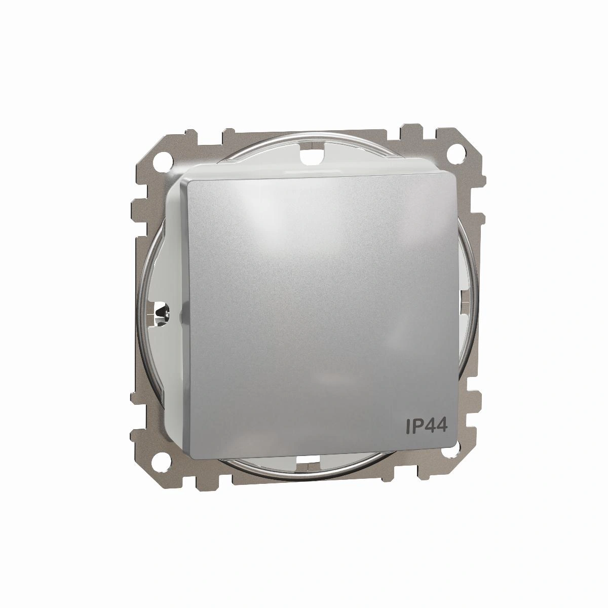 SEDNA DESIGN łącznik 1-biegunowy IP44, srebrne aluminium