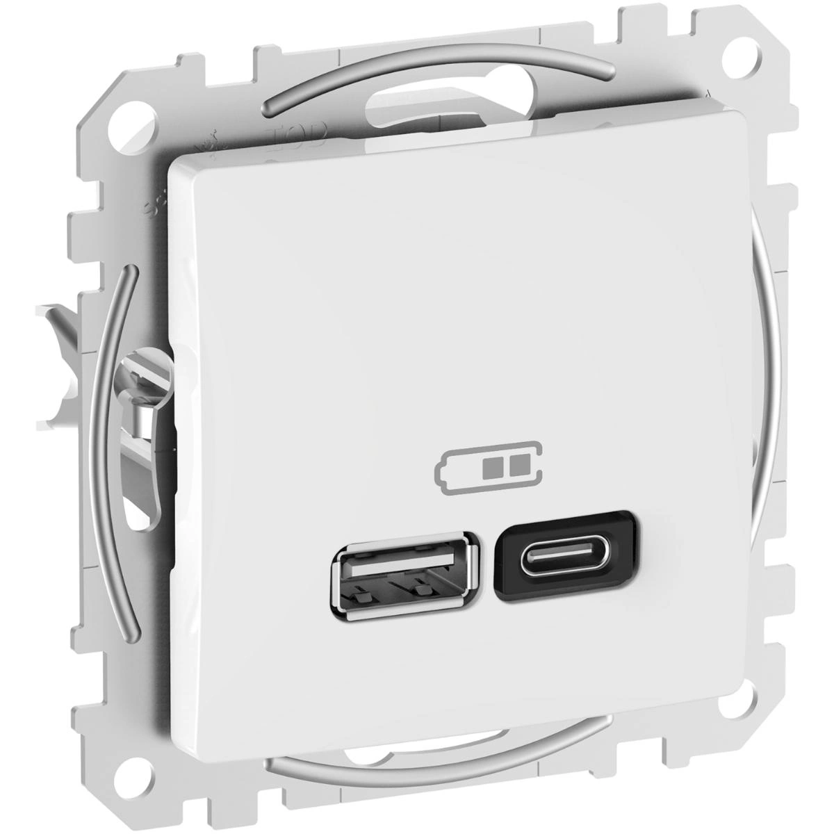 SEDNA DESIGN gniazdo ładowania USB A+C 45W PD, białe
