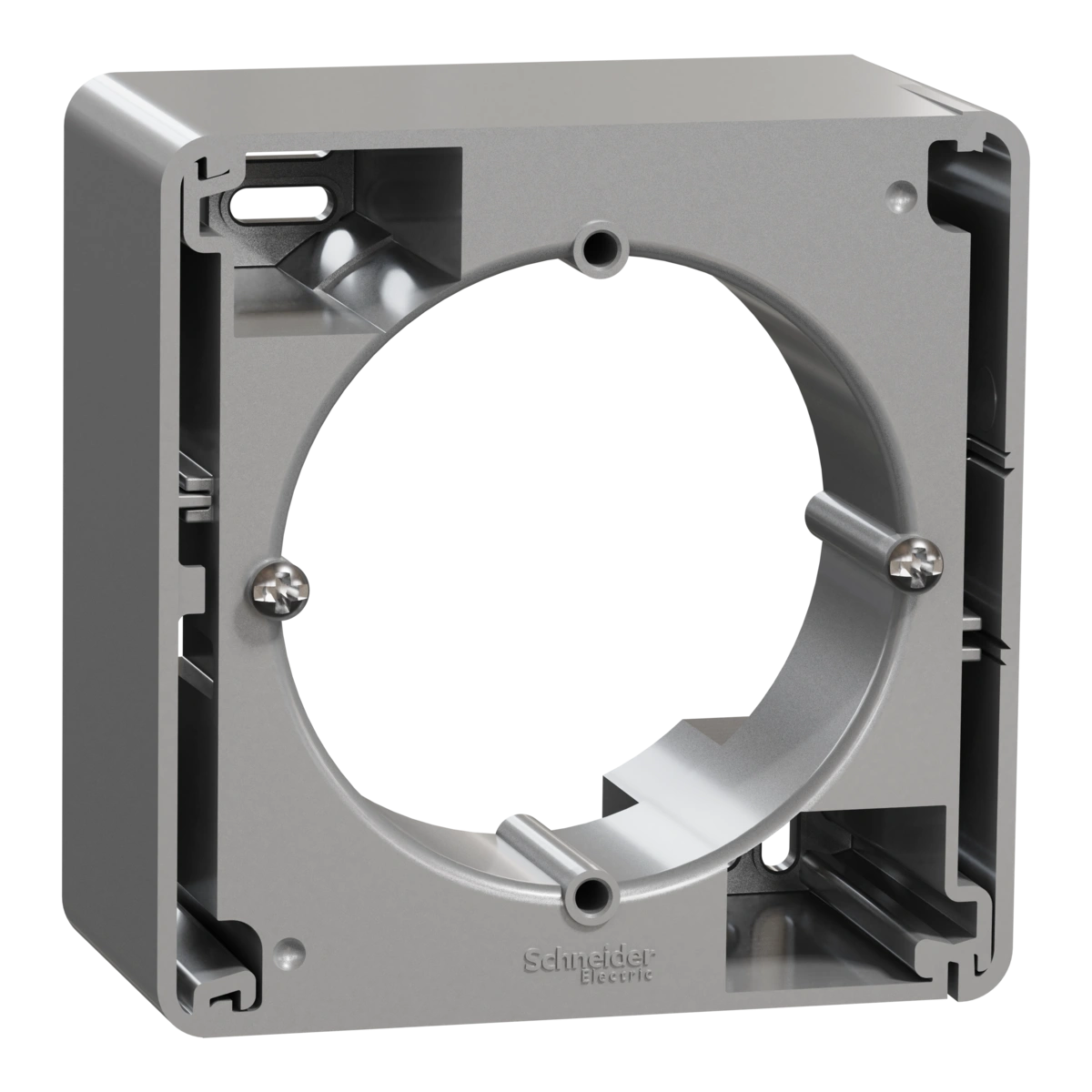 SEDNA DESIGN podstawa natynkowa, srebrne aluminium