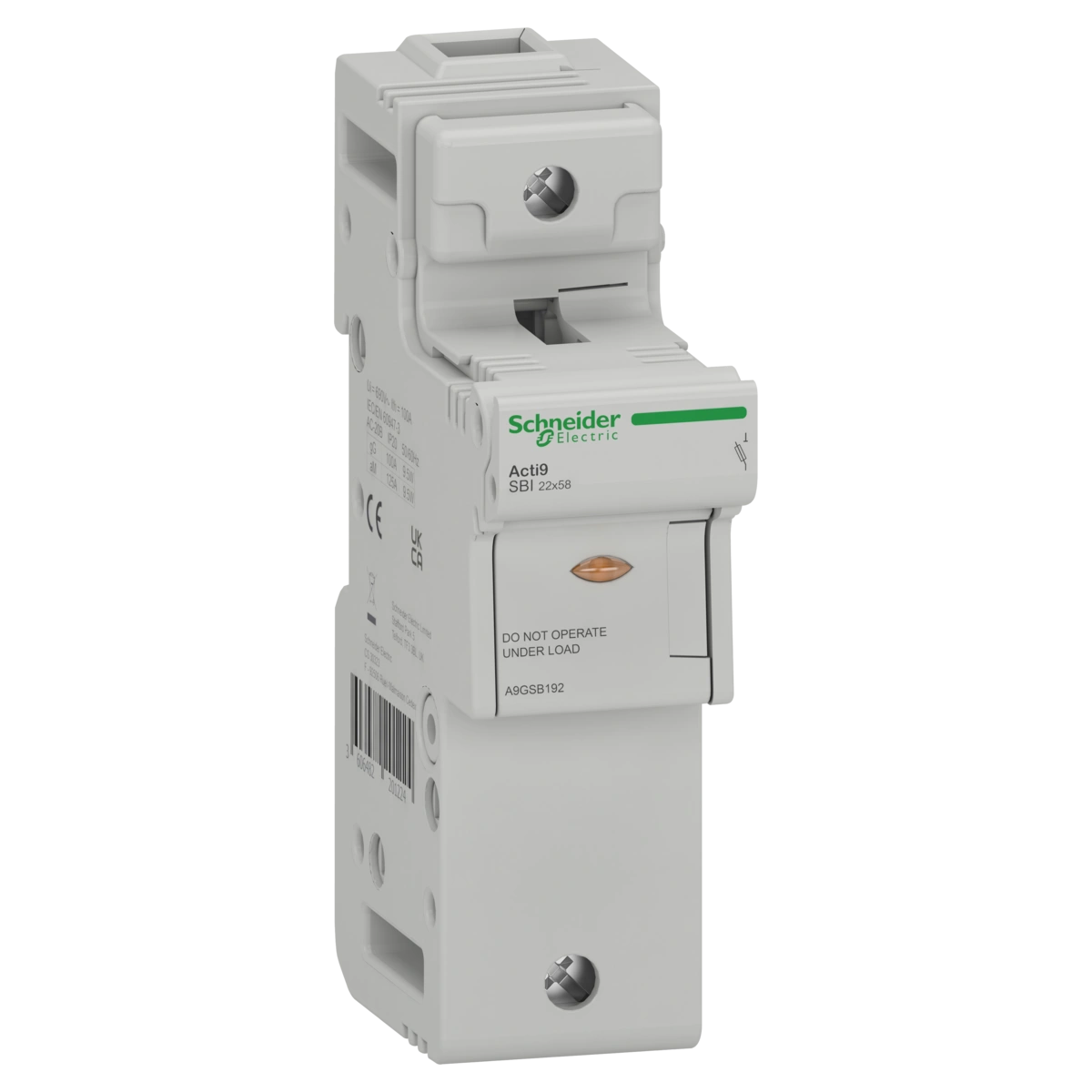 Podstawa bezpiecznikowa, Acti9 SBI, 1P, 125A, rozmiar wkładki 22x58mm, SBI-125-1