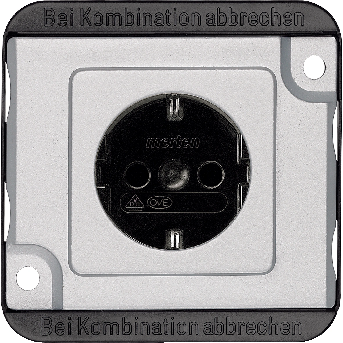 Merten SCHUKO gniazdko elektryczne insert w. przesłona,aluminium, Antvandal