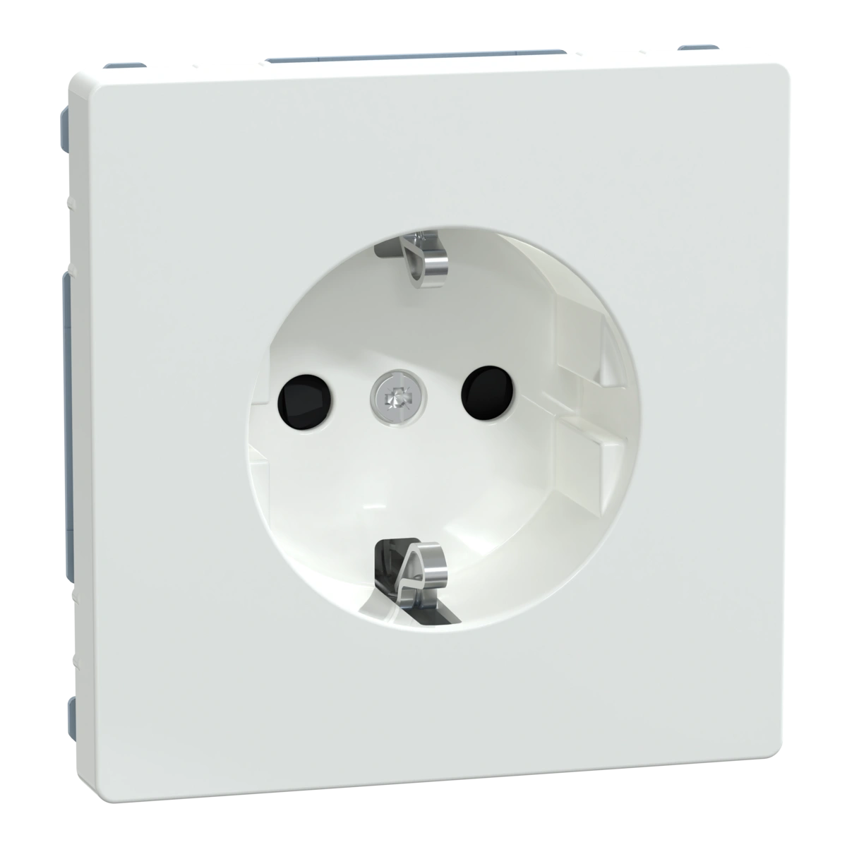Merten SCHUKO gniazdko elektryczne, przesłona, screwless terminals, lotus white, System Design
