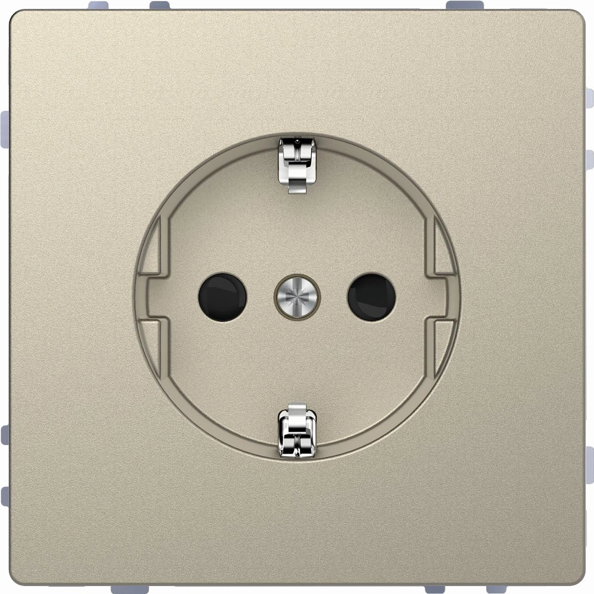 Merten SCHUKO gniazdko elektryczne, przesłona, screwless terminals, sahara, System Design