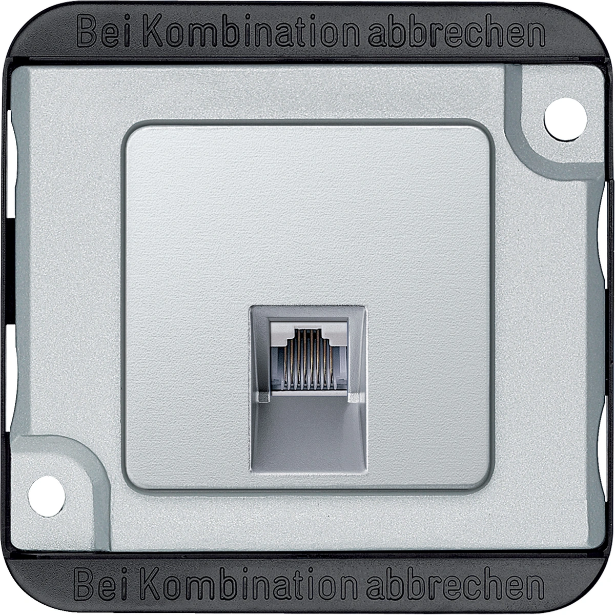 Merten Wkładka złącza telefonicznego RJ45, aluminiowa, antywandalowa