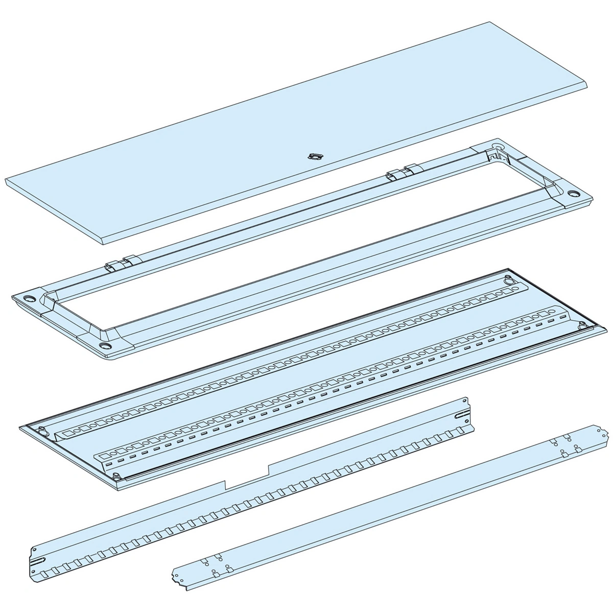 Rozdzielnice PrismaSet, plecy oraz drzwi obudowy przedziału 33 moduły IP55 300mm