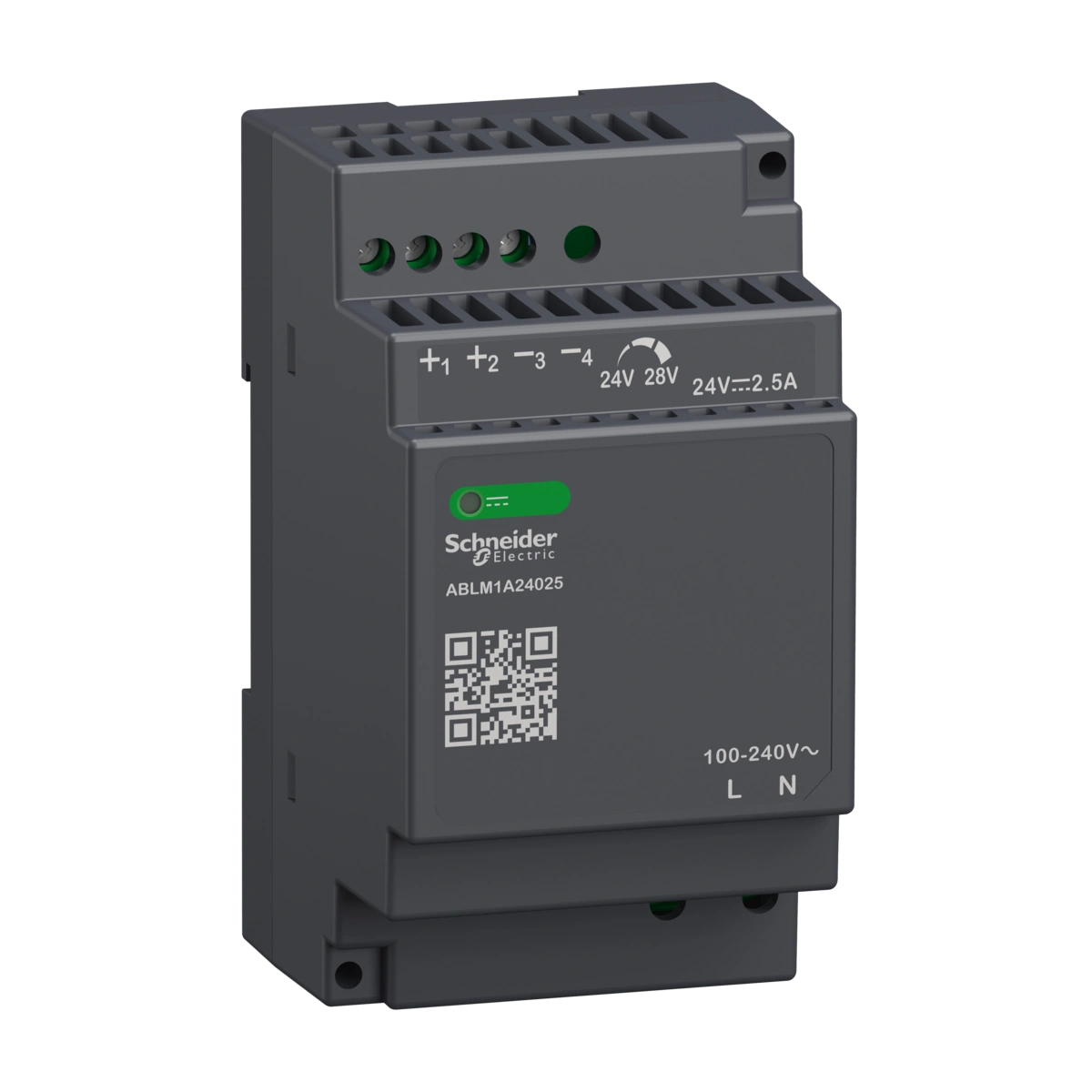 Regulowany zasilacz impulsowy, Phaseo, 100...240 V AC, 24V 2.5 A, 1 fazowy, modułowy