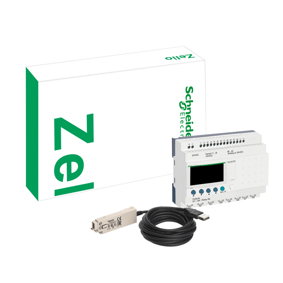 Zelio Logic, Inteligentny przekaźnik, Kompaktowy, Pakiet Discovery, 20 I/O, 24 V DC