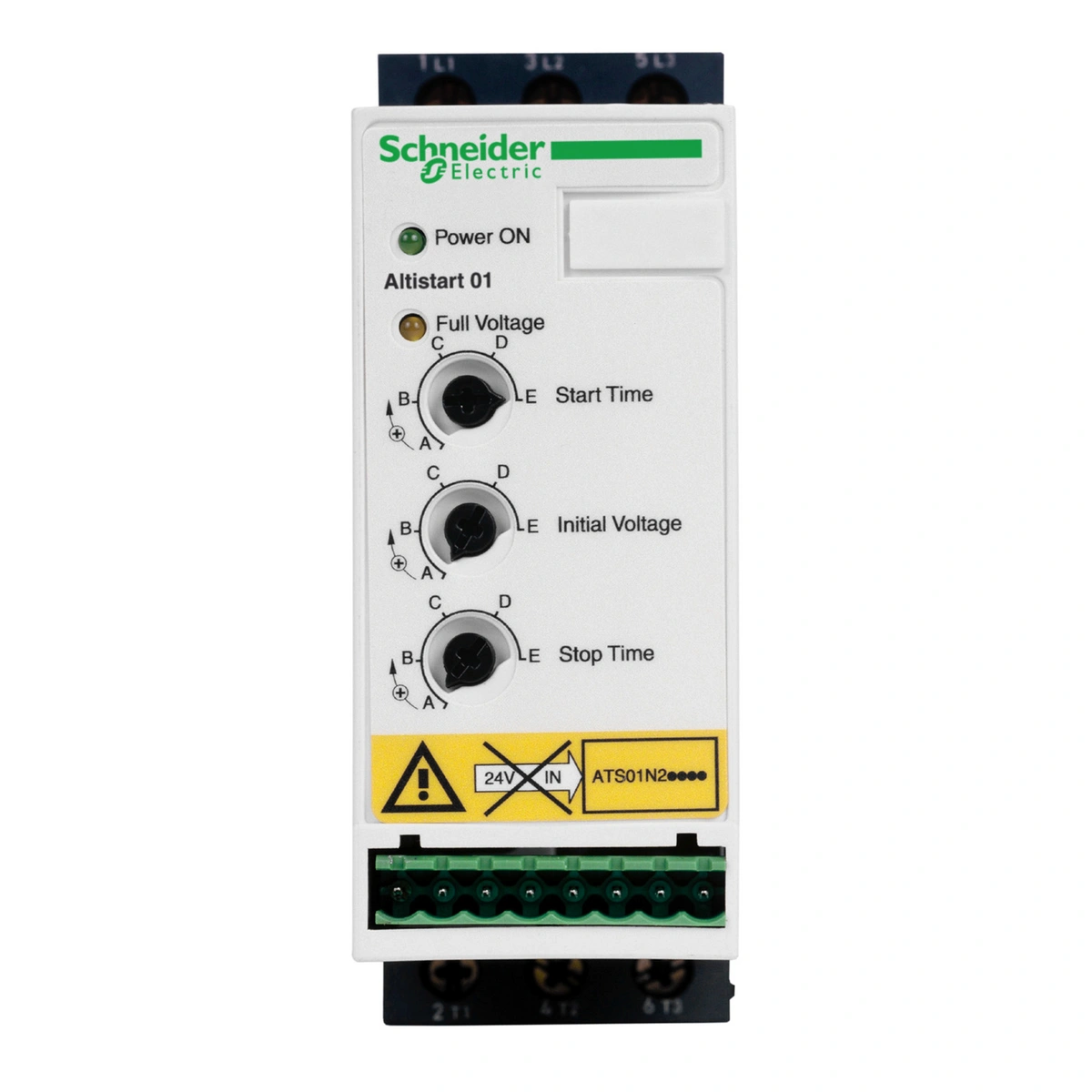 Układ łagodnego rozruchu ATS01 3 fazowe 380/415VAC 50/60Hz 3kW 6A IP20