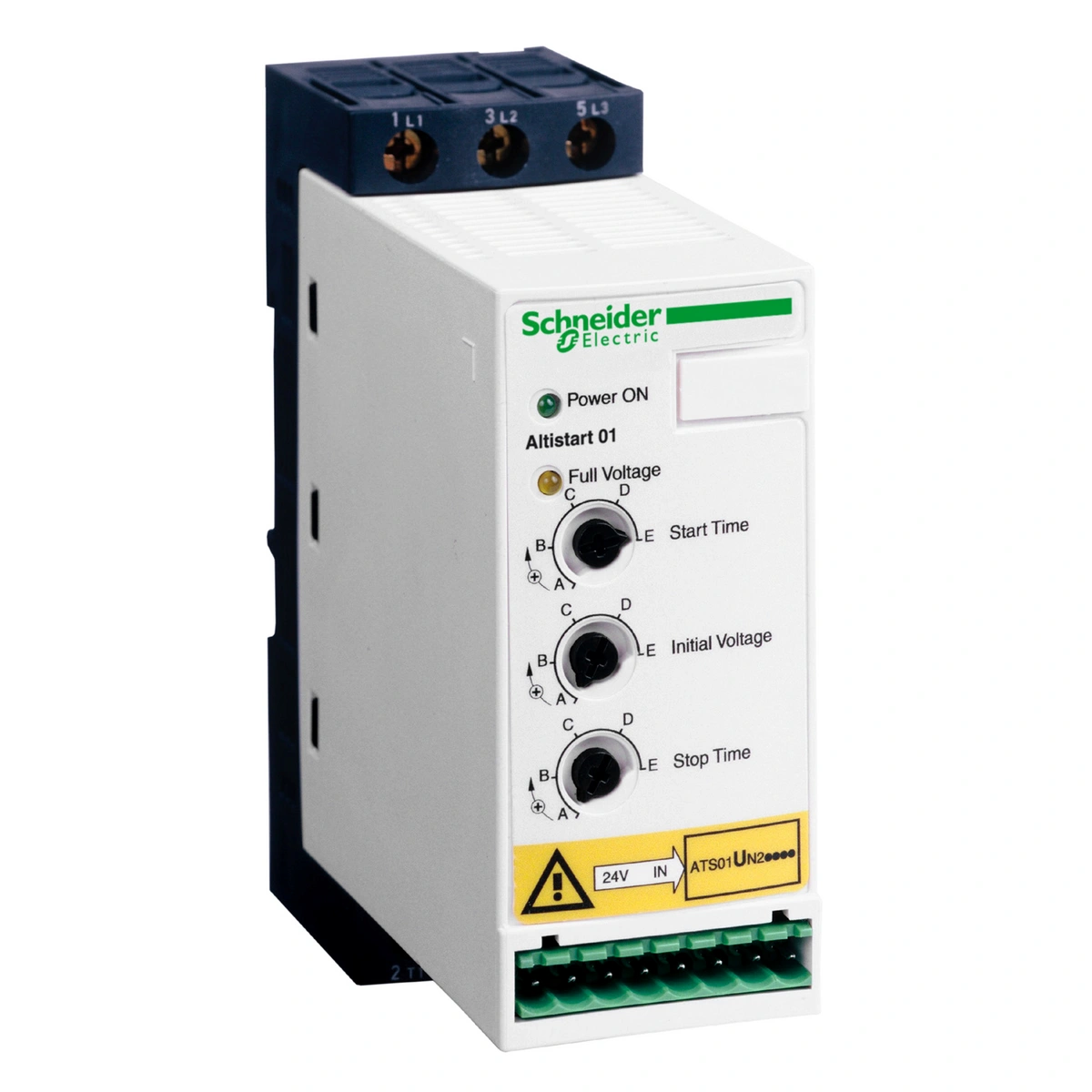 Układ łagodnego rozruchu ATS01 3 fazowe 380/415VAC 50/60Hz 5.5kW 12A IP20