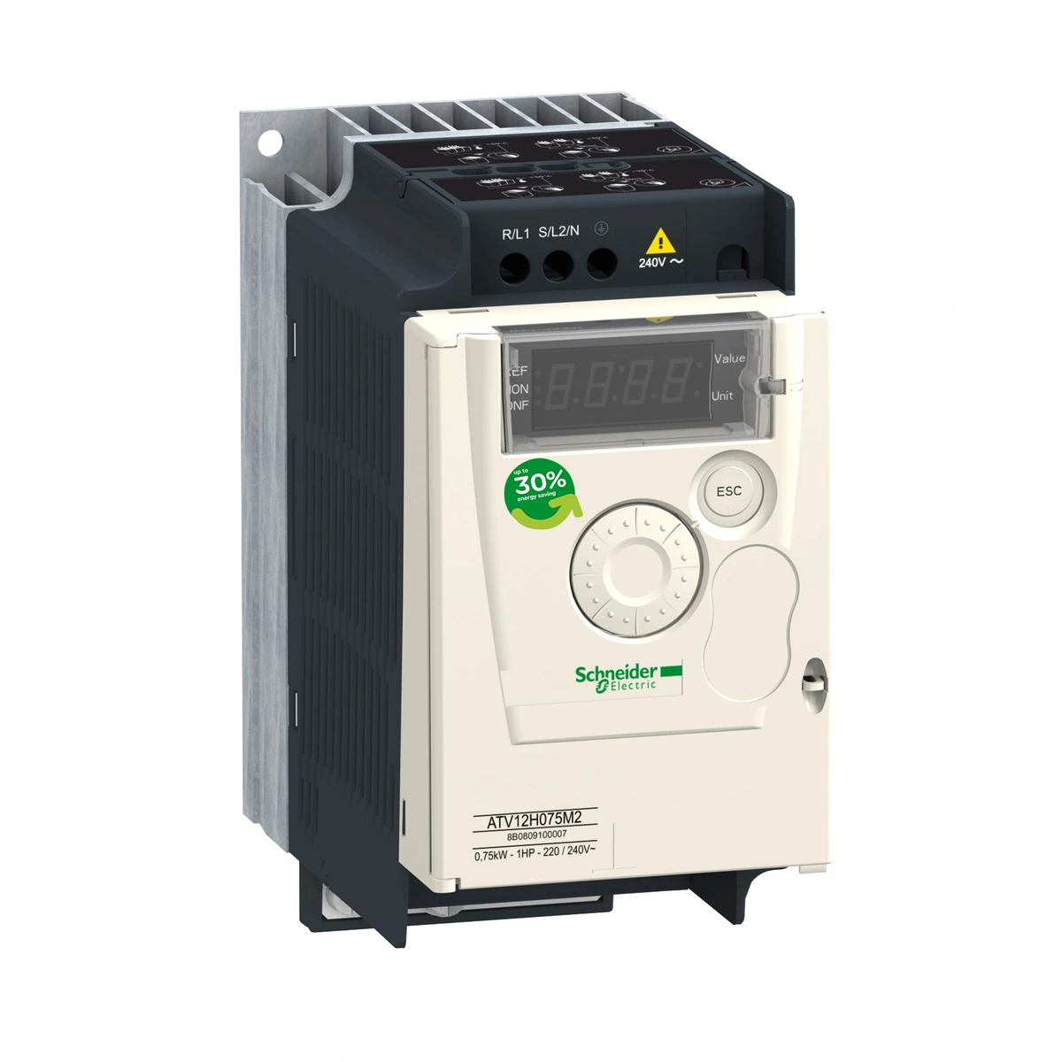 Przemiennik częstotliwości ATV12 1 fazowe 200/240VAC 50/60Hz 0.75kW 4.2A IP20