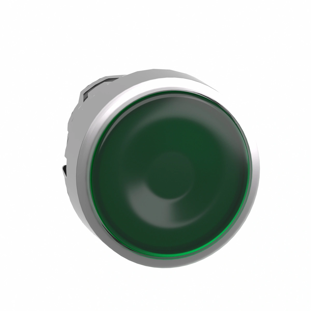 Harmony XB4 Główka przycisku płaskiego z mechanizmem push push zielona LED metalowa