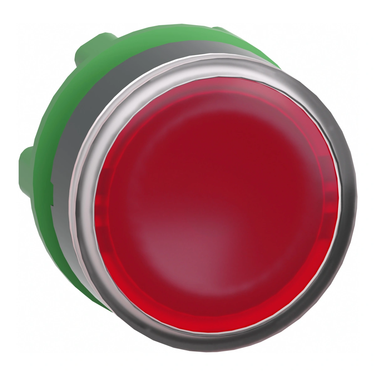Harmony XB5 Główka przycisku płaskiego z samoczynnym powrotem, LED, czerwona plastikowa