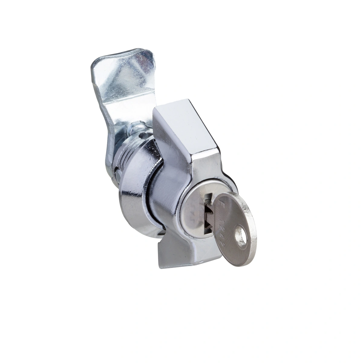 PanelSeT Okrągły zamek z wkładką dwupiórkową 3mm do S3X, zamak chromowany