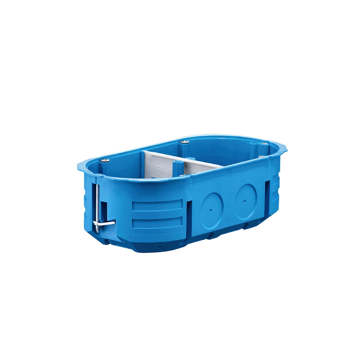 Puszka gipsowa 60 2-krotna płytka niebieska P2x60K, SAMOGASNĄCA, BEZHALOGENOWA MULTIBOX [40]