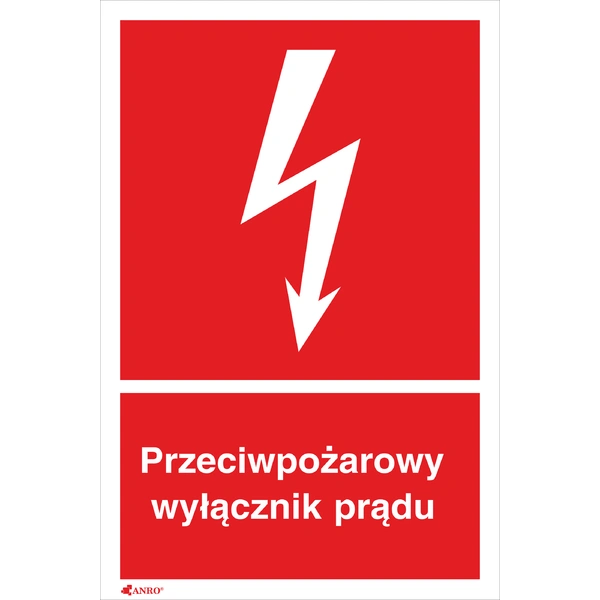 PRZECIWPOŻAR. WYŁ. PRĄDU 150X205 FOLIA SMAOPRZYLEPNA FOTOLUMINESCENCYJNA