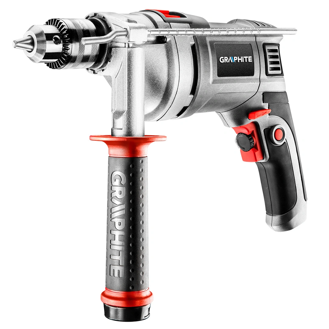 Wiertarka udarowa 850W, uchwyt kluczykowy 13mm, obroty 0-3000 min?1, walizka