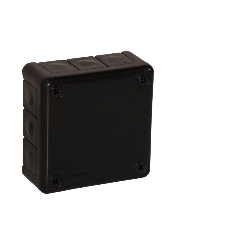 VP-41 puszka n/t 98x98x42mm IP55 12-wl dł.gum. czarna