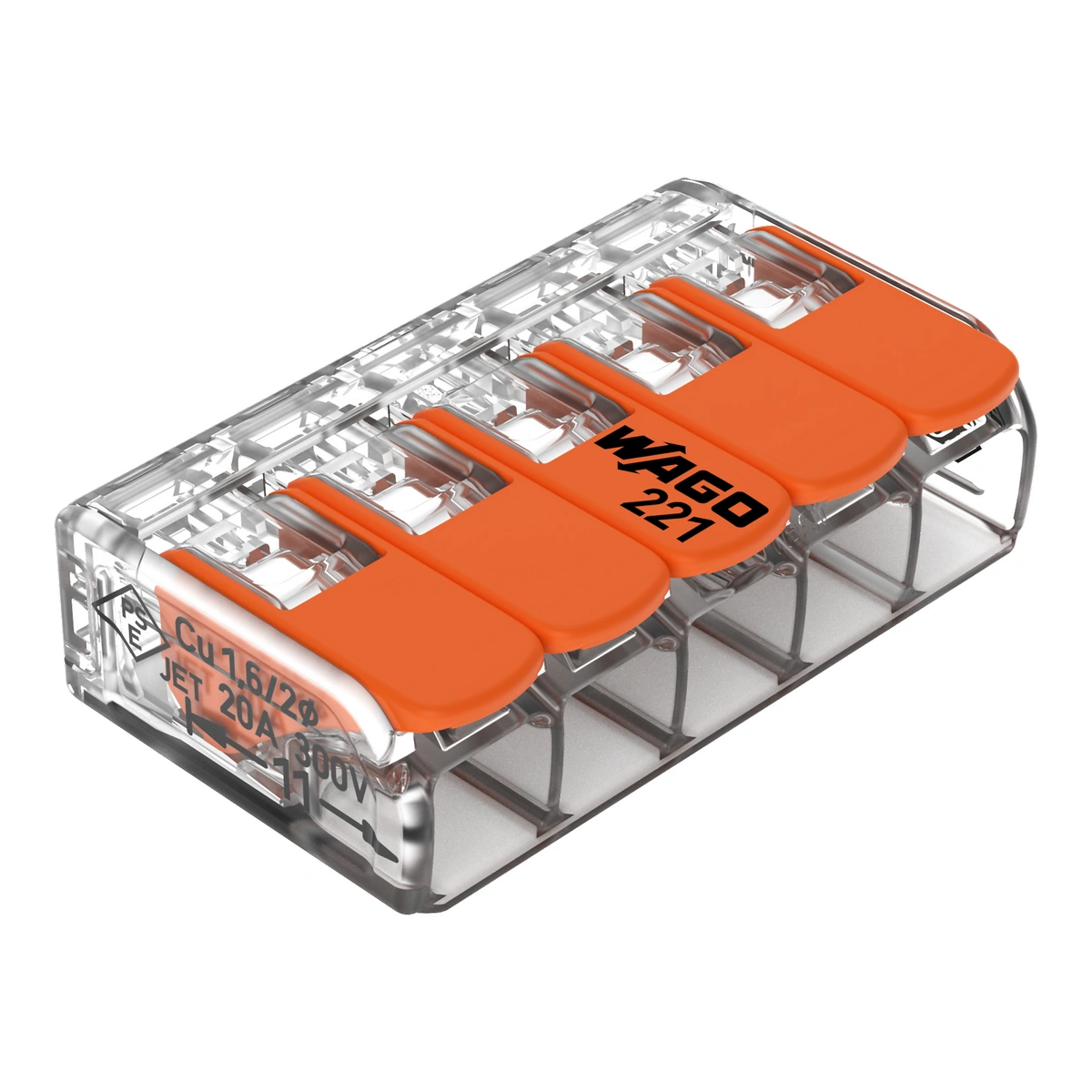 WAGO złączka uniwersalna 5x4mm 25szt, przeźroczysta
