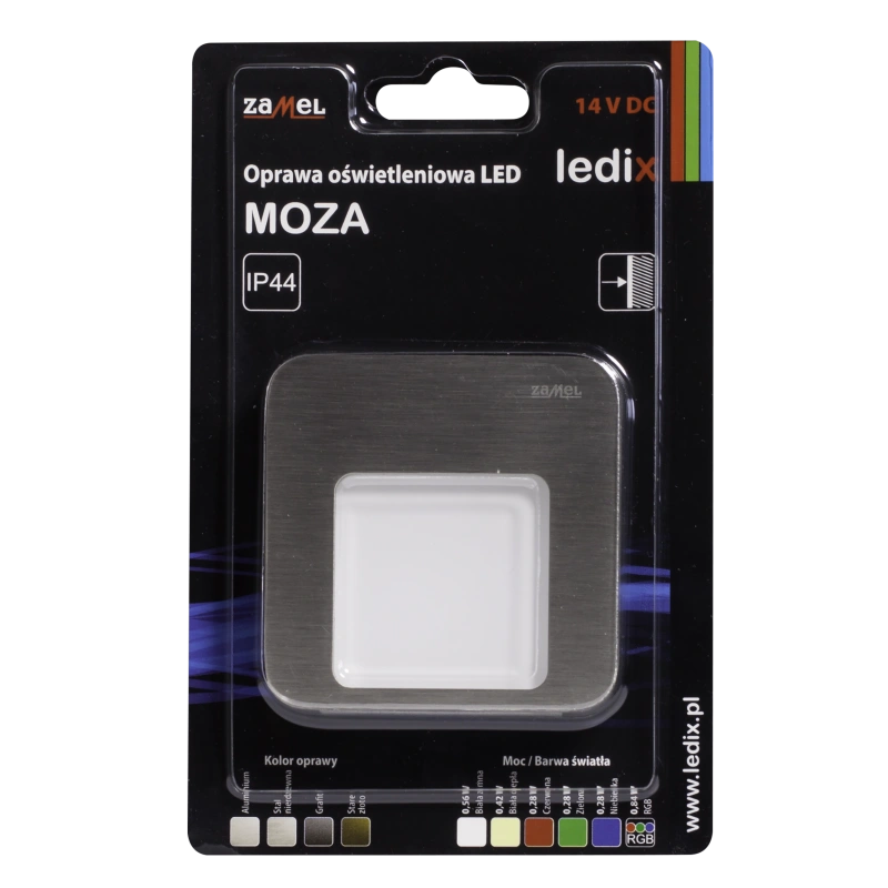 OPRAWA LED MOZA PT 14V DC STA BIAŁA CIEPŁA TYP: 01-211-22