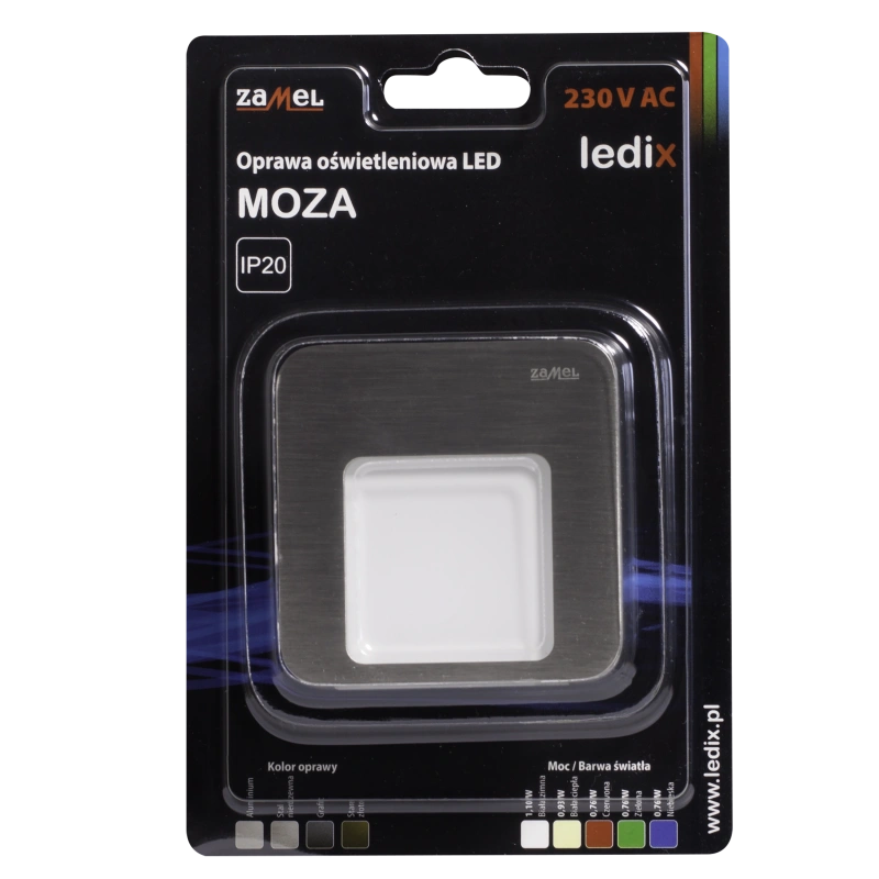 OPRAWA LED MOZA PT 230V AC STA BIAŁA CIEPŁA TYP: 01-221-22
