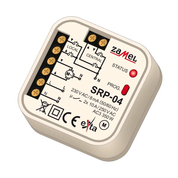 Sterownik rolet uniwersalny dopuszkowy przewodowy SRP-04