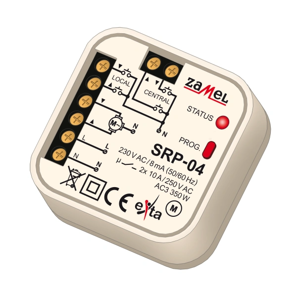 Sterownik rolet uniwersalny dopuszkowy przewodowy SRP-04