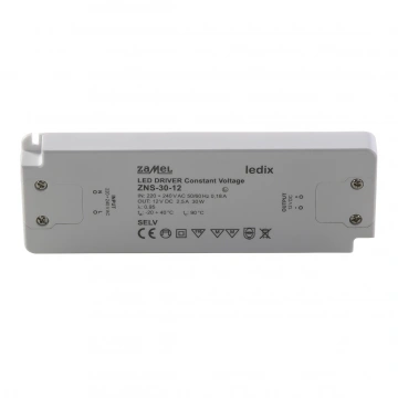 ZASILACZ LED SLIM 12V DC 30W TYP: ZNS-30-12