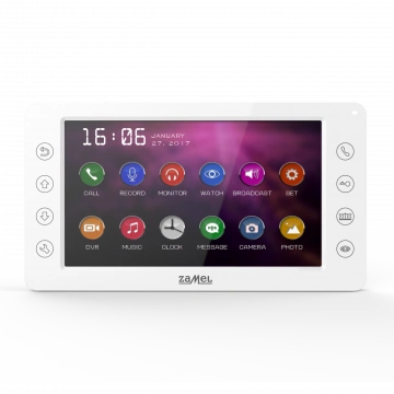 7" WIDEOMONITOR Z DOTYKOWYMI PRZYCISKAMI BIAŁY TYP: VP-829W