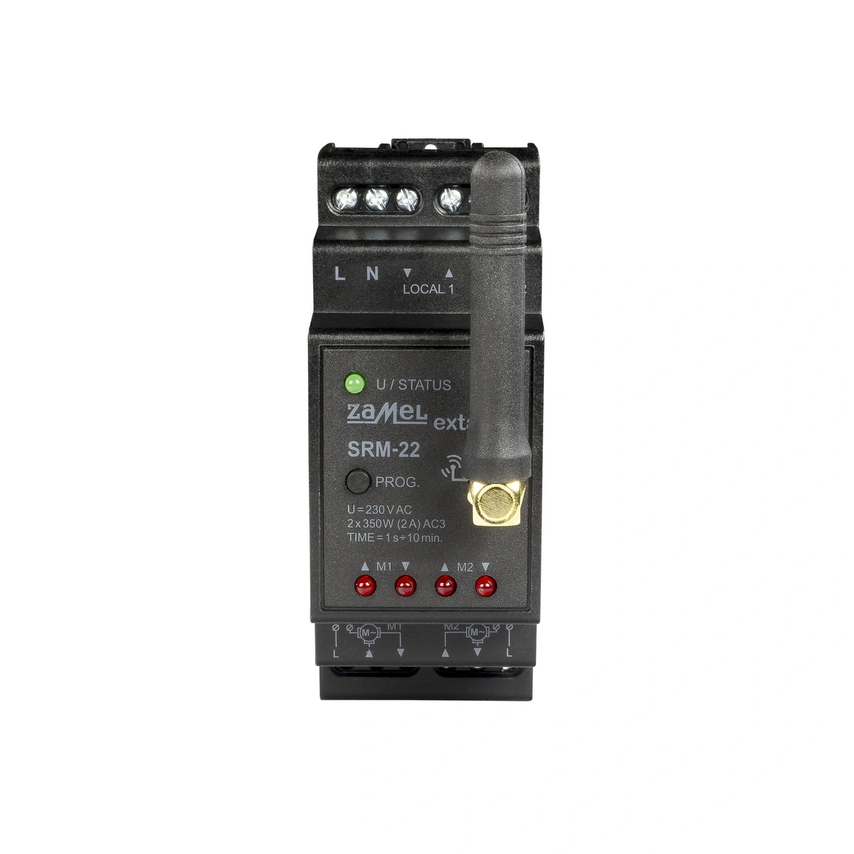 RADIOWY STEROWNIK ROLET MODUŁOWY - PODWÓJNY - 230 V AC EXTA LIFE TYP: SRM-22