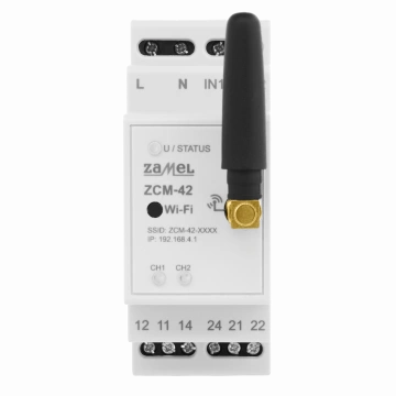 PROGRAMATOR CZASOWY USTAWIANY POPRZEZ Wi-Fi, 2xNO/NC 16A (inrush 111A/20ms), 230V AC TYP: ZCM-42