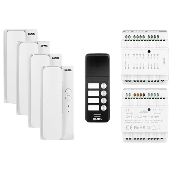 CZTERORODZINNY DWUŻYŁOWY SYSTEM AUDIO TYP: AS-104A