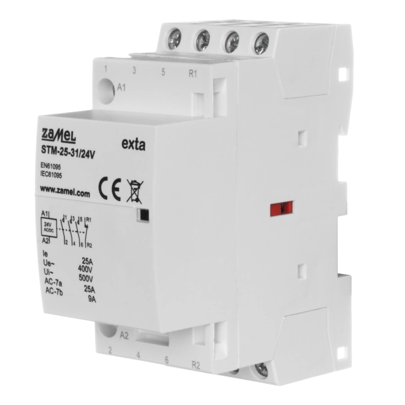 STYCZNIK MODUŁOWY INSTALACYJNY 25A, 3xNO+1xNC, 24V AC/DC, TYP: STM-25-31/24V