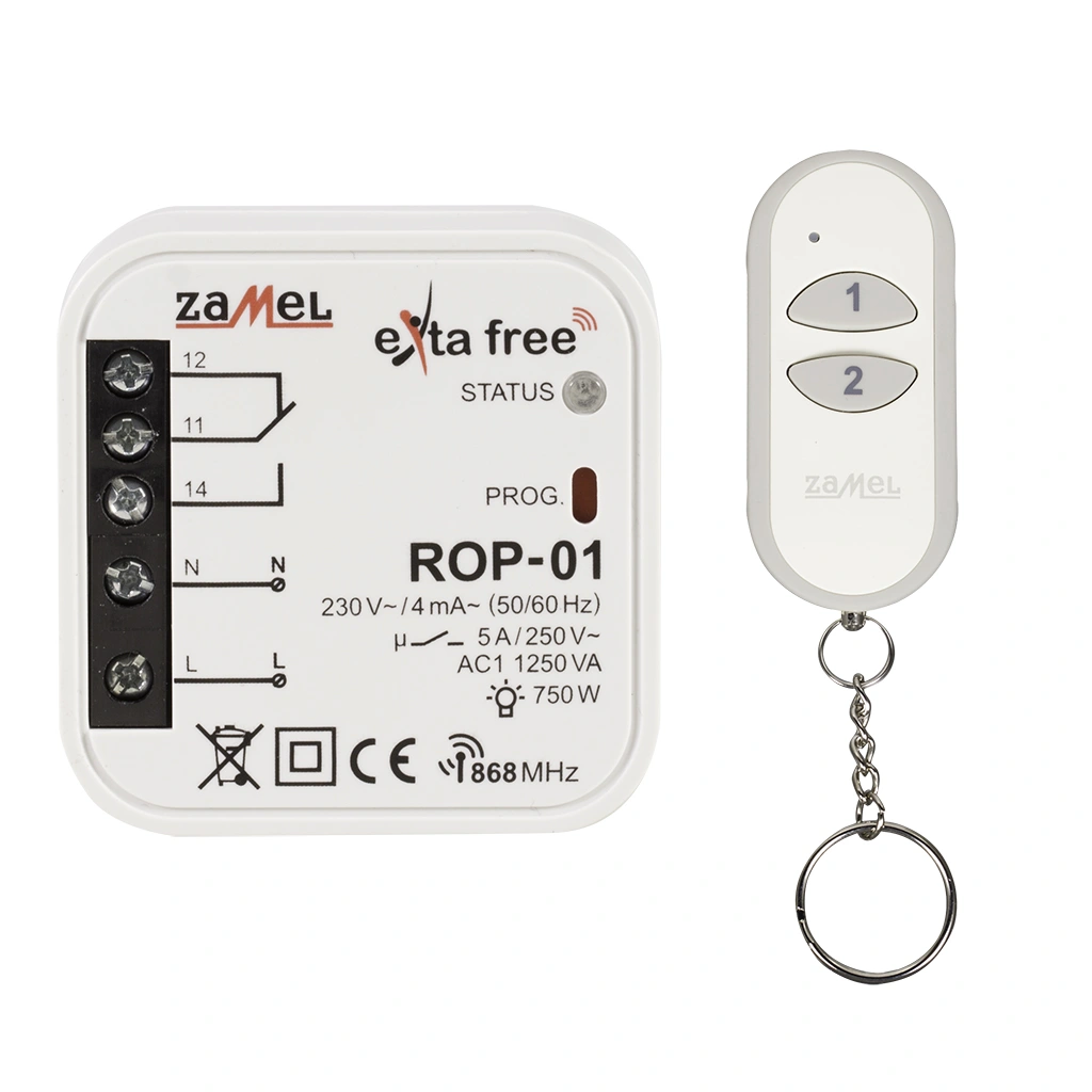 EXTA FREE zestaw sterowania bezprzewodowego RZB-05 (ROP01+P257/2)