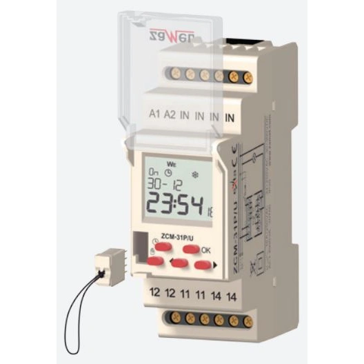 PROGRAMATOR CZASOWY ASTRONOMIC ZNY Z PAMIĘCIĄ ZEWNĘTRZNĄ 24-250V AC 30-300V DC TYP: ZCM-31P/U