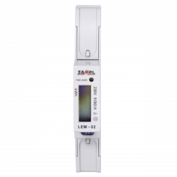 LICZNIK ENERGII ELEKTRYCZNEJ 1-FAZOWY LCD TYP: LEM-02